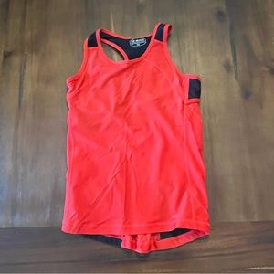 Red SUGOI Running Tri Biking Top Zipper Pocket Size Medium